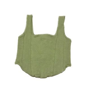 New! Cotton On: Corset Top with Lace Up Back- Moss Green